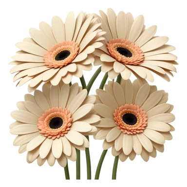 light beige Gerbera flowers  sticker