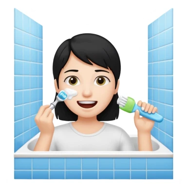 Brossé  teeth BLACK S sticker