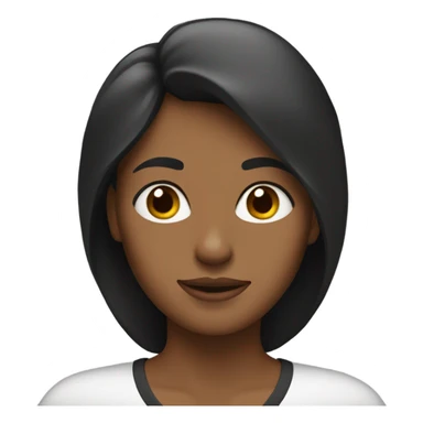 Mujer con pelo negro, lacio sticker