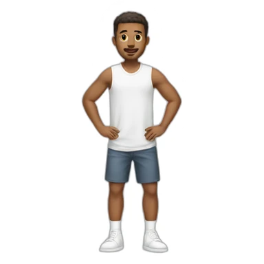 Man wearing only white socks no shoes  sticker