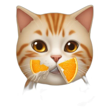 Chat et jus d'orange sticker