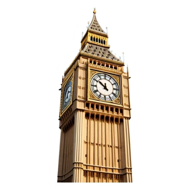 Cinematic Realistic Big Ben Landmark Emoji, showcasing the historic clock tower in exquisite detail rendered with dynamic lighting and rich textures that highlight its timeless grandeur. sticker
