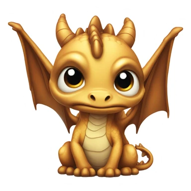 Sad looking down dragon sticker