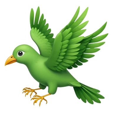 Plant in Shape of a bird flying, leaves wings sticker