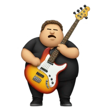 fat bassist sticker