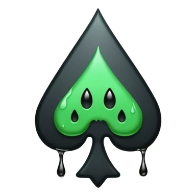 Ace of spades black slimey drip effect sticker