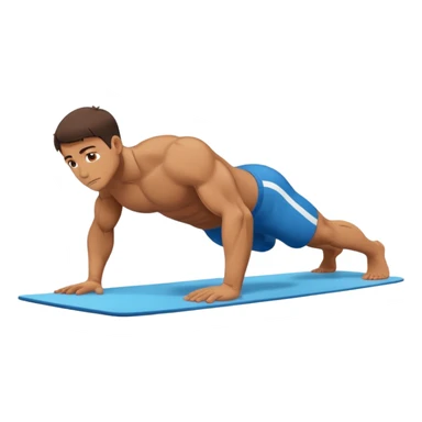 man doing plank sticker