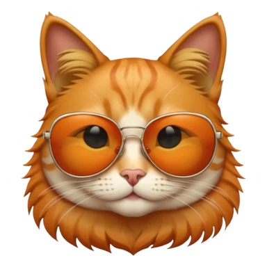 Cat with sun glasses sticker