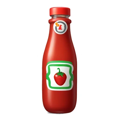 Ketchup bottle sticker