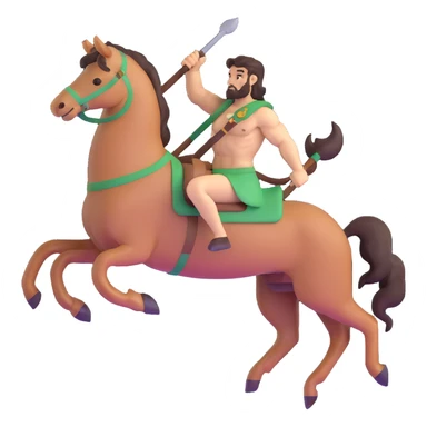centaur, heroic pose sticker