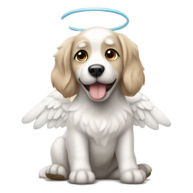 A dog like an angel  sticker