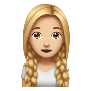 One girl who block her ear and say meow  sticker