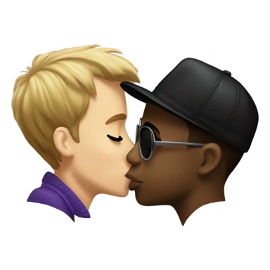 P Diddy kissing Justin bieber sticker