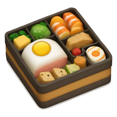Realistic bento box sticker