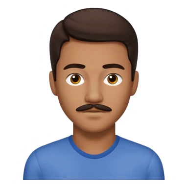 Josh Levi (b.1998) with dark brown hair and thin mustache  sticker