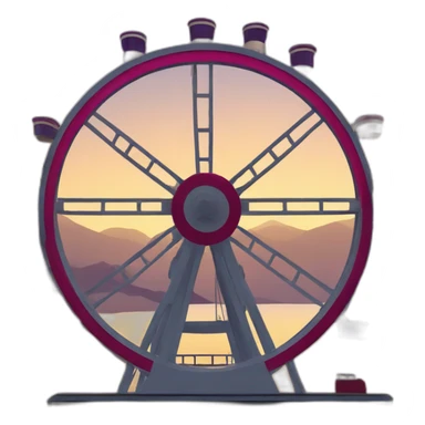 A ferry wheel live themed sticker
