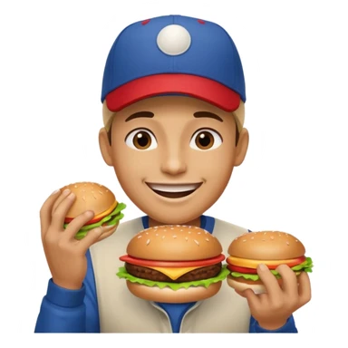 comiendo amburgesa sticker