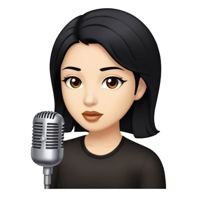 A singer with black hair and brown eyes  sticker