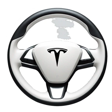 White stearing wheel Tesla model 3  sticker