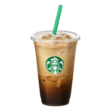 Starbuck ice coffee with ice cubes sticker