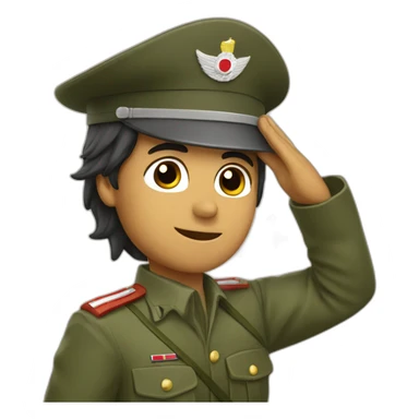 Chilean soldier salute sticker