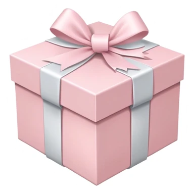 Pale pink gift box with box sticker