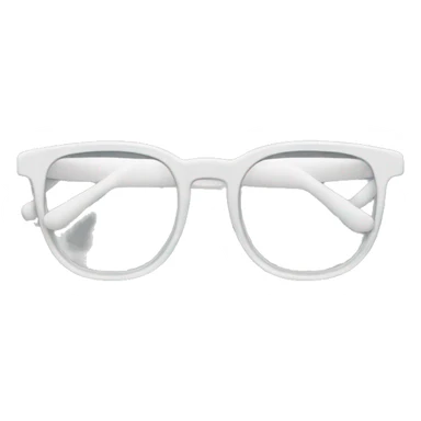 Transparent white eyeglasses sticker