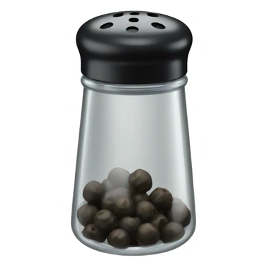 transparent black pepper shaker sticker