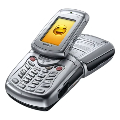 Y2k Silver Motorola Razr V3 mobile device with the iconic clamshell design no buttons visible sticker