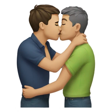 kissing gays sticker