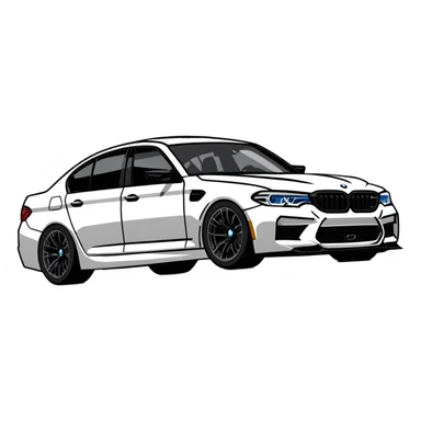 BMW M5 performance car sticker