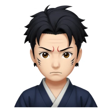 Tanjiro with scar on head from demon slayer sticker