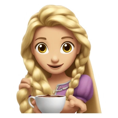 Rapunzel tomando chocolate caliente  sticker