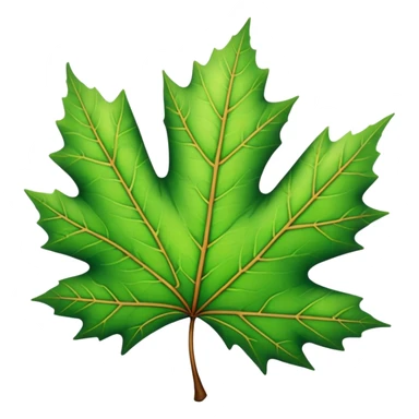 green maple leaf sticker