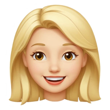 blondish girl, winking sticker