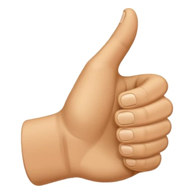 Create an emoji that shows a human hand giving a thumbs up gesture. sticker