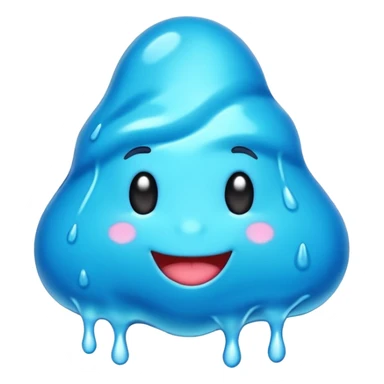 slime con forma irregular y que tiene muchos tonos de azul sticker