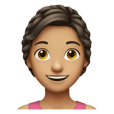 Young brunette girl smiling sticker