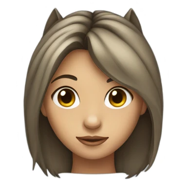 girl with a horse head sticker