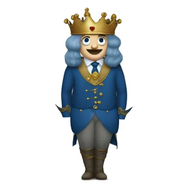 Le roi Baudouin, vêtu d'un masque de fer sur la tête et d’un costume sombre et d'une cravate bleue, se tient droit, la main droite levée.Sa main gauche repose sur son cœur sticker