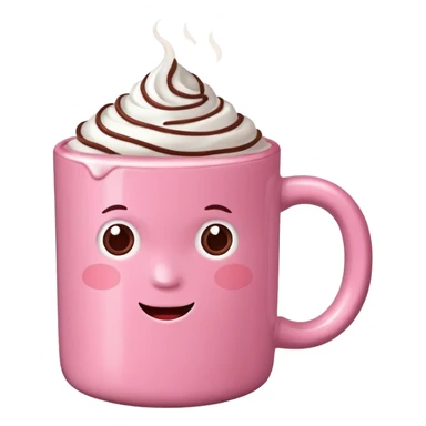 Cioccolata calda rosa aesthetic sticker