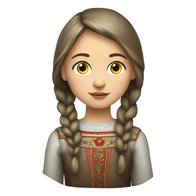 Slavic Russian girl  sticker