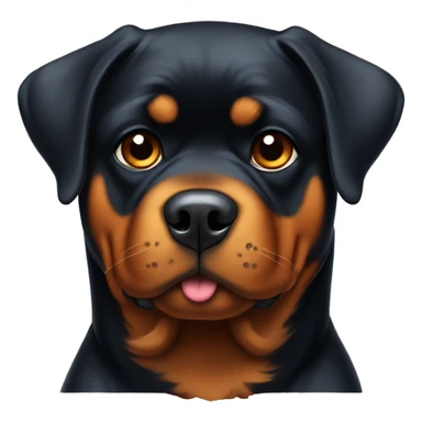Rottweiler sitting down and pouting  sticker