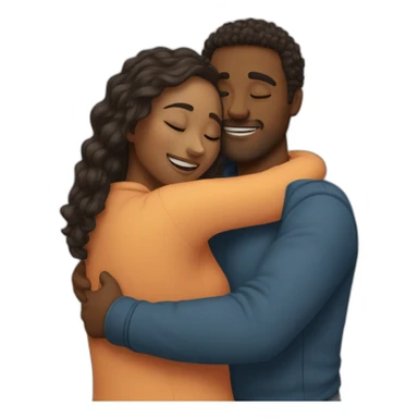 A couple are hugging  sticker