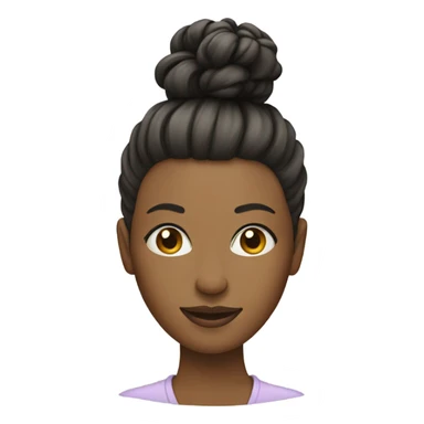 woman with top knot sticker