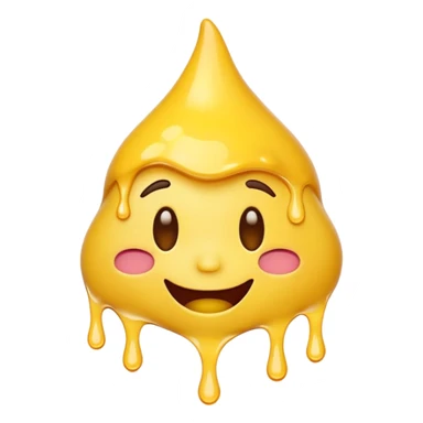 upside-down melting face emoji with cartoonish expression sticker