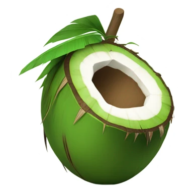   Whole green coconut drinkable sticker