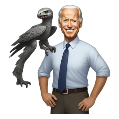 biden with raptor sticker