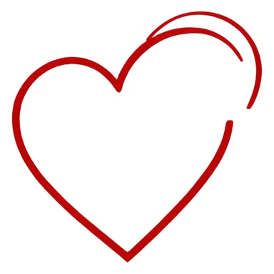 Sketch style heart sticker