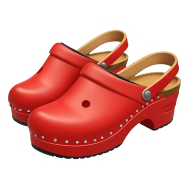 clogs red sticker